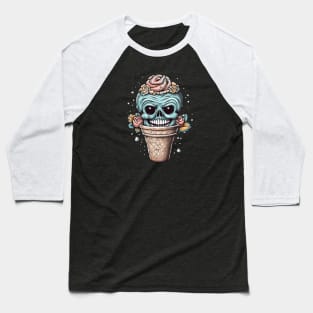 Skull ice cream Baseball T-Shirt